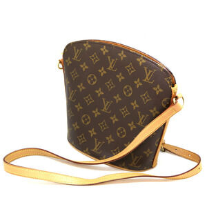 Louis Vuitton Drouot Monogram Canvas Shoulder Bag Brown